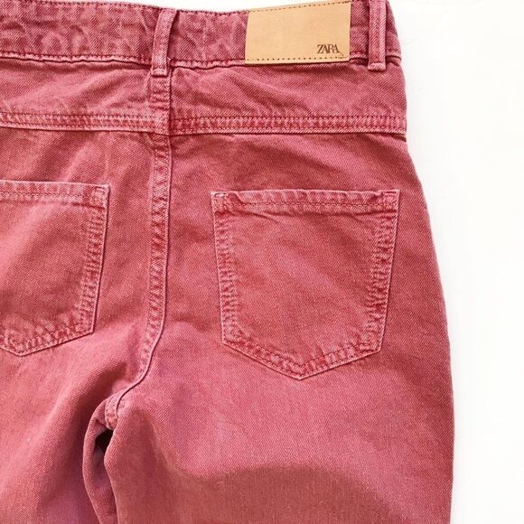 Zara brick/rust baggy cinched cuff jeans EUC 9Y - Picture 6 of 6